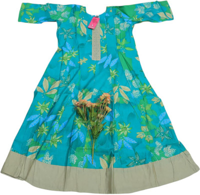 ANNAMALAIYAR TEX Women Floral Print Anarkali Kurta(Multicolor)