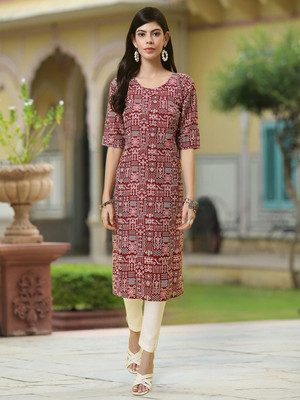 Moda Rapido Women Printed A-line Kurta(Multicolor)