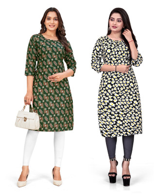 SAIKRUPA FASHION Women Printed A-line Kurta(Multicolor)