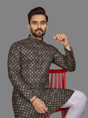 CELLUX Men Printed Straight Kurta(Multicolor)