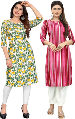 MARIDI FASHION Women Self Design Straight Kurta(Multicolor)