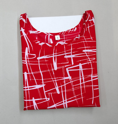 SANJUGARMENT Women Printed Straight Kurta(Multicolor, Red)