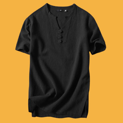 ZAKOD Men Solid Straight Kurta(Black)