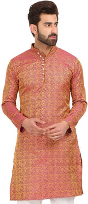 Sydney Heights Men Self Design Straight Kurta(Multicolor)
