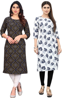 MARIDI FASHION Women Self Design Straight Kurta(Multicolor)