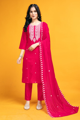 Tasrika Embroidered Kurta, Trouser/Pant & Dupatta Set
