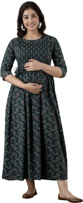 DAZZLE HUB Women Floral Print Anarkali Kurta(Black)