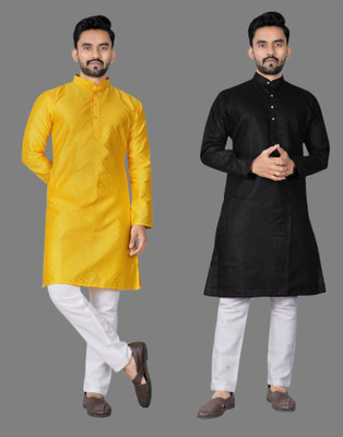 DHASU TRENDZ Men Solid Straight Kurta(Multicolor)