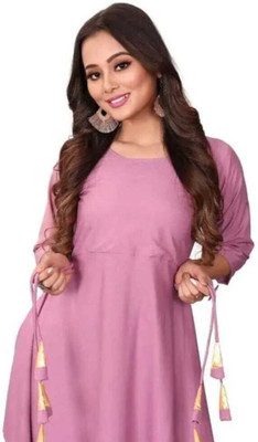 Panth Creation Women Solid A-line Kurta(Multicolor)