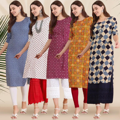 EthnicBasket Women Printed A-line Kurta(Multicolor)
