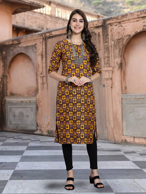 1 Stop Fashion Women Printed A-line Kurta(Multicolor)