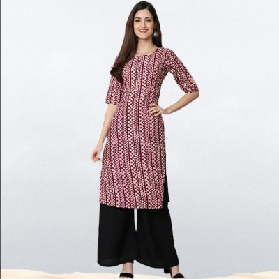 Dream Beauty Fashion Women Printed A-line Kurta(Purple)