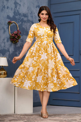 minimal city Anarkali Gown(Yellow)