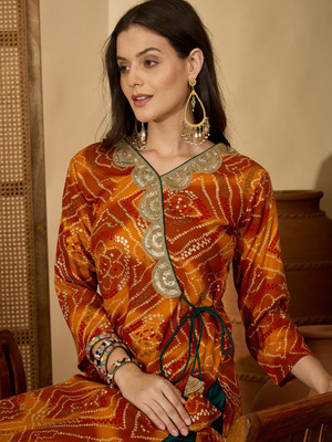 Youthnic Women Embellished Straight Kurta(Multicolor)