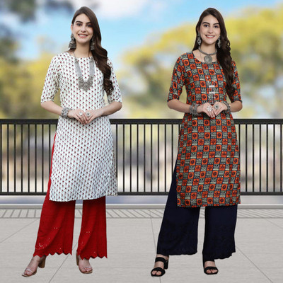 Moda Rapido Women Printed A-line Kurta(Multicolor)