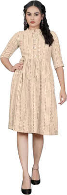 Rangrasiya Texc Women Printed Anarkali Kurta(Yellow)
