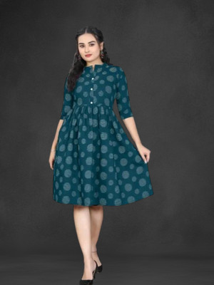 Db Fashion Xp Women Printed Anarkali Kurta(Green)