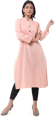 DESHBANDHU DBK Women Solid Straight Kurta(Pink)