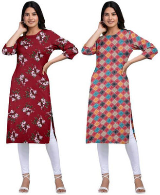 MIROSELLY CREATION Women Printed A-line Kurta(Multicolor)