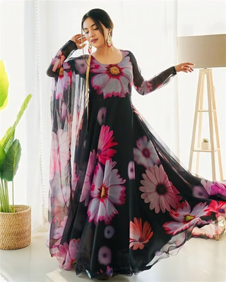 HELWIN DESIGNER Anarkali Gown(Multicolor)