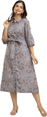 DMP EXPORT Women Floral Print Flared Kurta(Multicolor)
