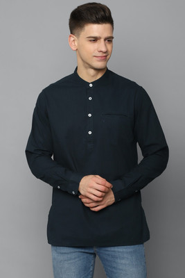 Allen Solly Men Solid Straight Kurta(Green)
