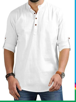 Locess Men Solid A-line Kurta(Multicolor)