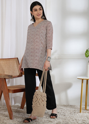 DSK STUDIO Casual Striped Women Multicolor Top