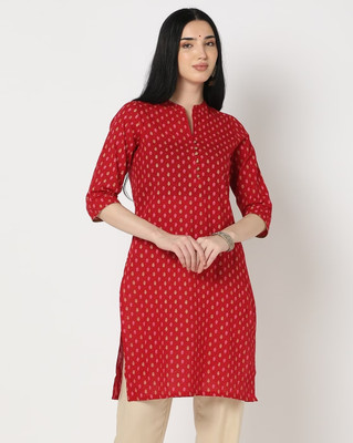 KAALAXI Women Printed Straight Kurta(Multicolor)