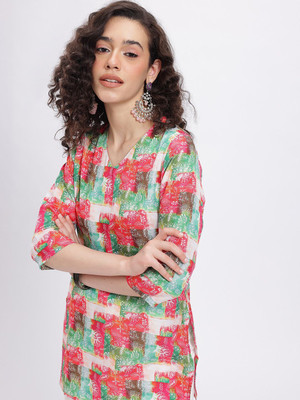 Anouk Rustic Women Printed Straight Kurta(Multicolor)