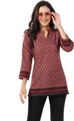 Divastri Women Printed Straight Kurta(Grey, Black, Orange)