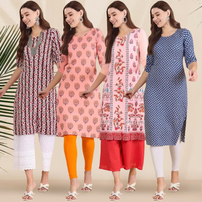 EthnicBasket Women Printed A-line Kurta(Multicolor)