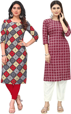 MARIDI FASHION Women Self Design Straight Kurta(Multicolor)