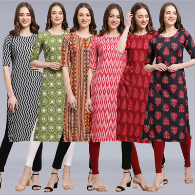1 Stop Fashion Women Printed A-line Kurta(Multicolor)