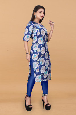 KURTIFABRIC Women Printed A-line Kurta(Multicolor)