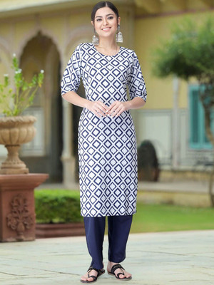 Moda Rapido Women Solid Straight Kurta(Multicolor)