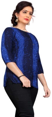 Jaiambe Women Solid Cape Top Kurta(Blue)