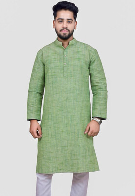 Sypher Boutique Men Printed Straight Kurta(Green)