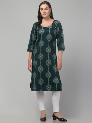 Trend Level Women Paisley A-line Kurta(Dark Green)