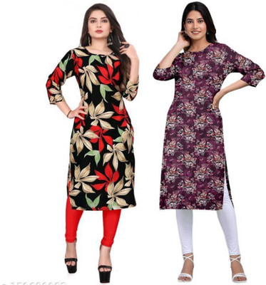 MIROSELLY CREATION Women Printed A-line Kurta(Multicolor)