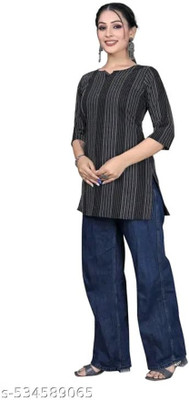 Db Fashion Cl Women Printed Flared Kurta(Green)