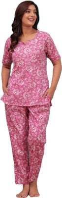 gottam Women Printed A-line Kurta(Pink)
