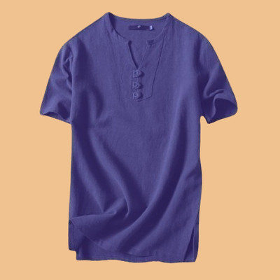 GAINELL Men Solid Straight Kurta(Purple)