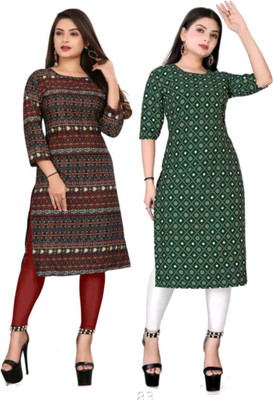 MIROSELLY CREATION Women Printed A-line Kurta(Multicolor)