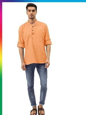 Wllin Men Solid Pathani Kurta(Multicolor)