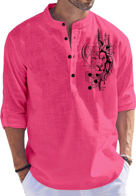 LIRMO Men Printed Straight Kurta(Multicolor)