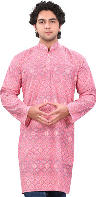 Kripto Katrox Men Printed A-line Kurta(Multicolor)