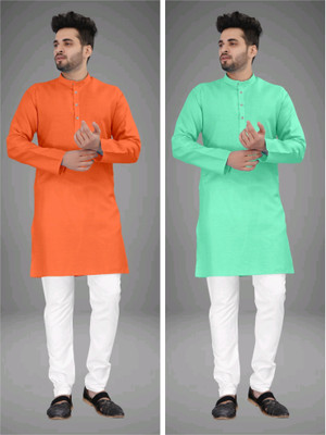 TRUST OUS Men Solid Straight Kurta(Multicolor)