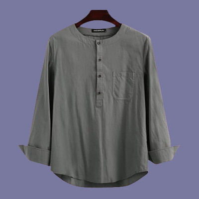 ZAKOD Men Solid Straight Kurta(Grey)