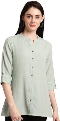 ramadi Women Solid Straight Kurta(Green)